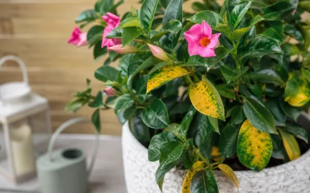 dipladenia feuilles jaunes