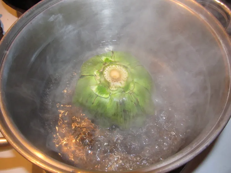 pourquoi cuire les artichauts la tête en bas digeste nettoyer eau cocotte minute cuisine vapeur plats retirer feuilles