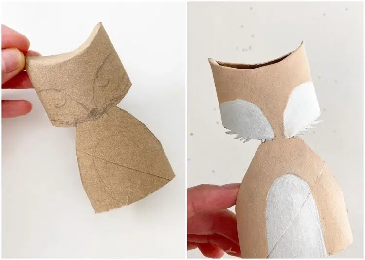 bricolage animaux rouleau papier toilette vide activité automne renards mignons