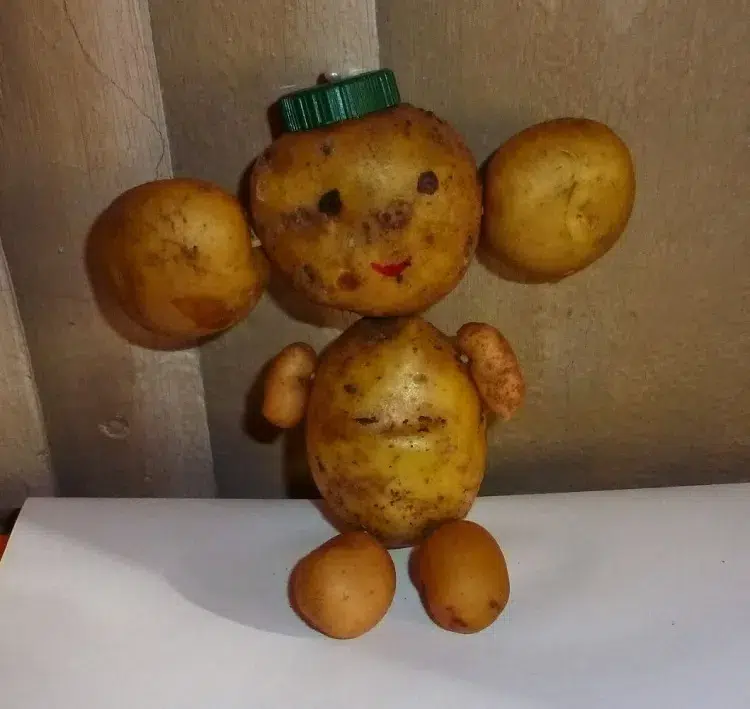 cheburashka en pommes de terre bricolage facile pour enfants