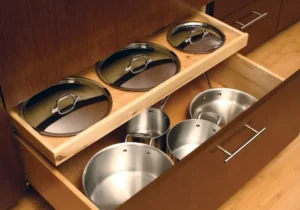 comment ranger ses poeles casseroles cocottes et couvercles double tiroir