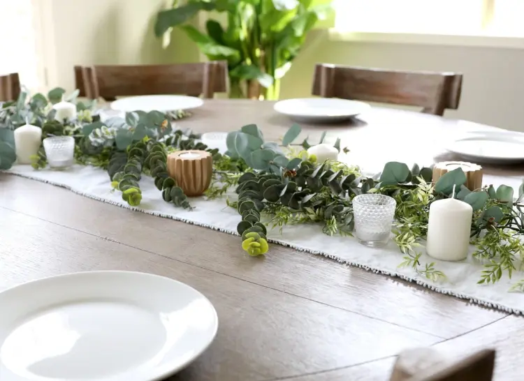 déco de table automne à faire soi même eucalyptus facile centre de table