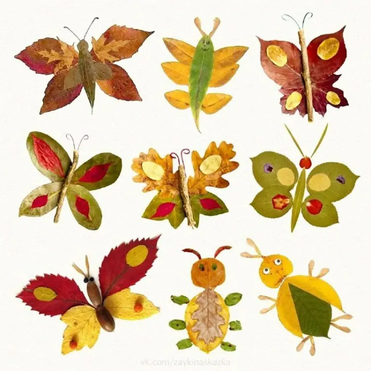faire des papillons avec des matériaux naturels vk.com