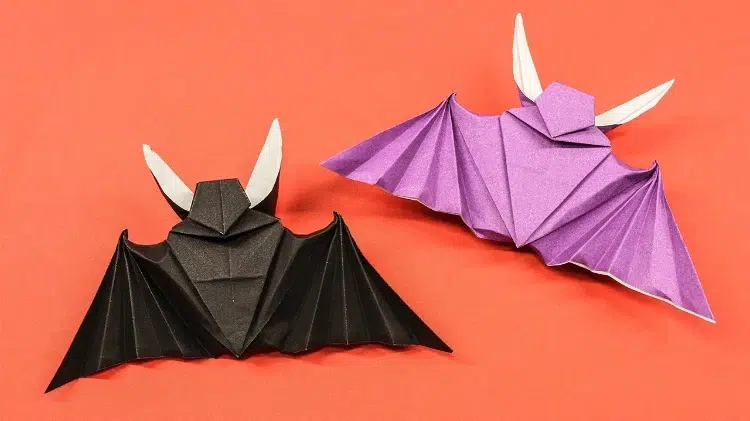 idée bricolage chauve souris pour halloween origami comment faire