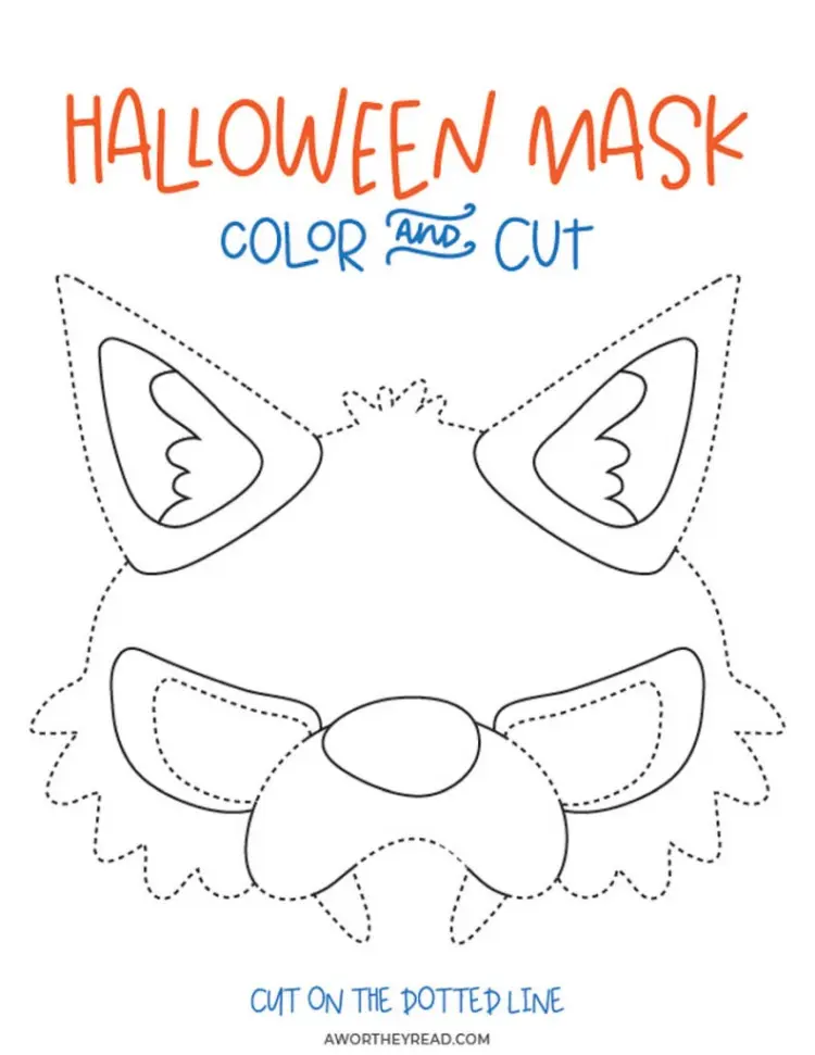 masque halloween à découper facile enfant 2023