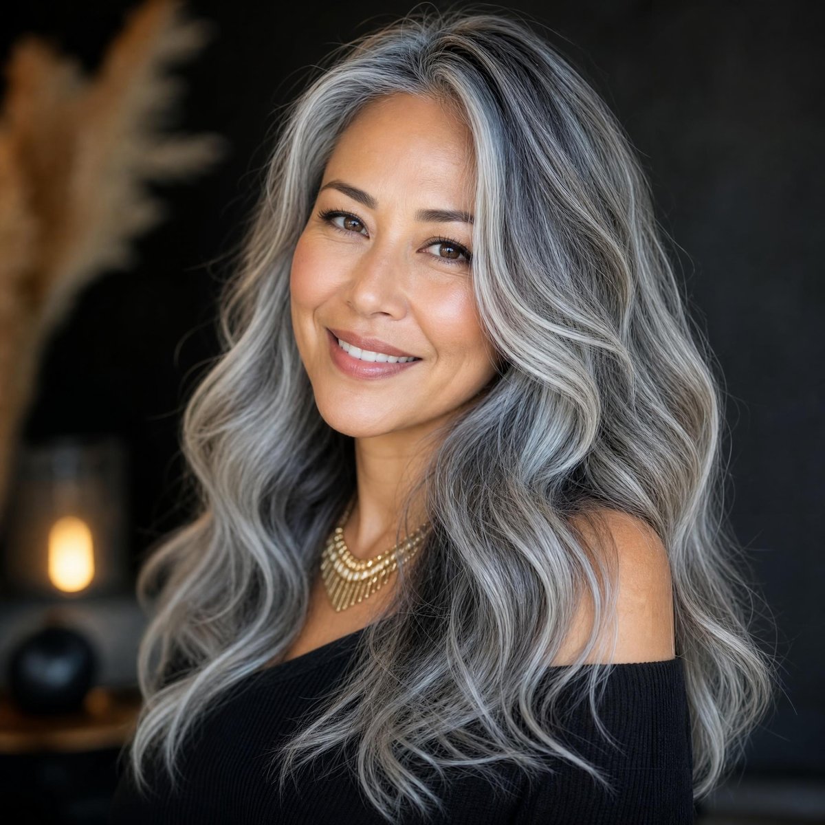 mèches sur cheveux gris