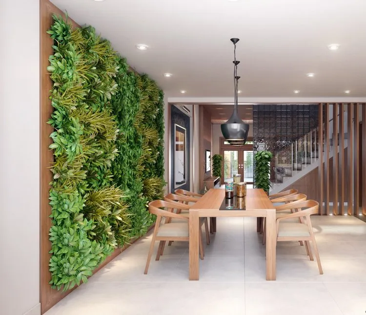 mur végétal décoration plantes vertes 2023