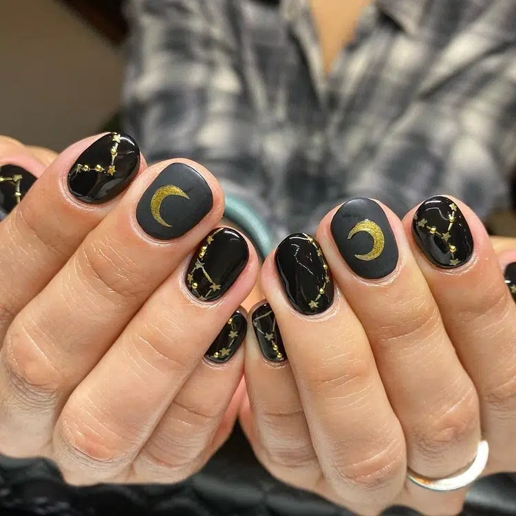 ongles courts halloween