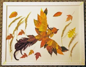 phoenix diy bricolage avec des feuilles mortes