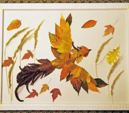 phoenix diy bricolage avec des feuilles mortes