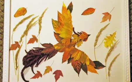 phoenix diy bricolage avec des feuilles mortes