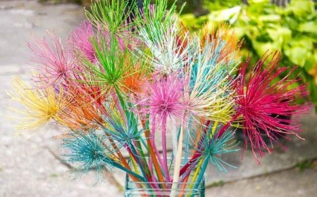 sécher fleurs agapanthe peindre décorer maison automne bouquets colorés