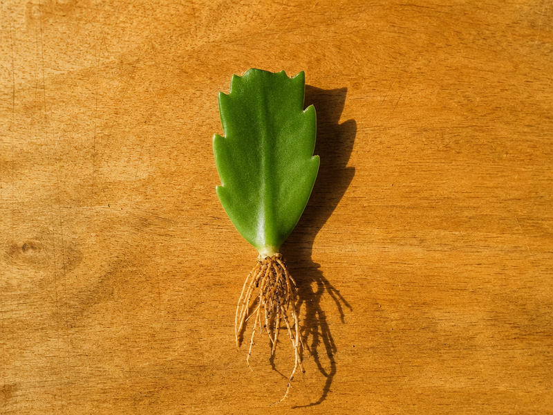 bouture de cactus de noël dans l'eau multiplier schlumbergera