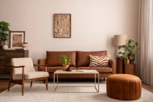 déco salon marron et beige créer une ambiance chaleureuse
