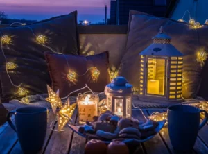 idées déco balcon noël 2023 a faire soi meme ambiance cosy