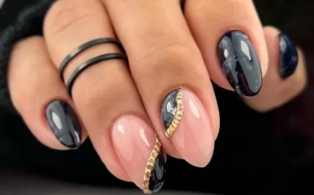manucure nouvel an réveillon idée nail art tendance 2024 glitternailsdistributor