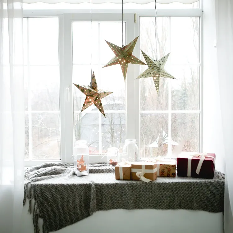 Оригинальные подвески на окна, украшение интерьера, рождественские звезды, подарки