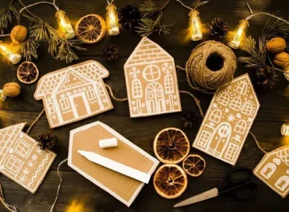 guirlande de noël en carton