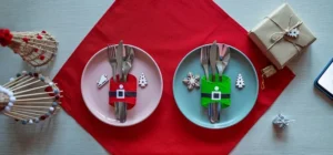 rond de serviette fait maison pour noël à partir de rouleau de papier toilette