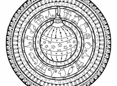 coloriage mandala noel facile adulte