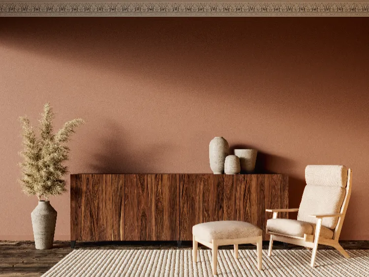 couleurs tendances murs 2024 tons terreaux naturels terracotta brun noisette intérieur moderne