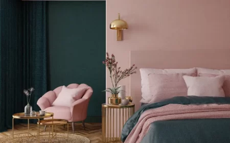 déco chambre tendance couleur murs peinture rose pastel doux 2024