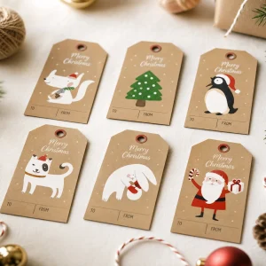 etiquette cadeau a imprimer noel