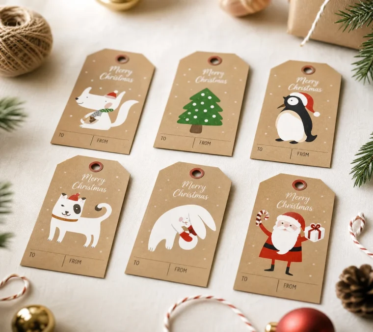 etiquette cadeau a imprimer noel