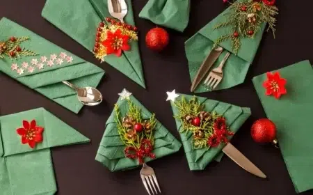 idées originales pliage serviettes en papier facile pour noel décoration de table fetes