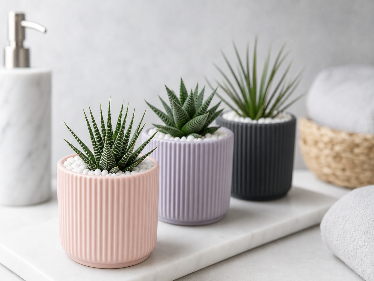 haworthia plante succulente pour toilettes sombres sans lumière fenêtre salle de bain avec wc
