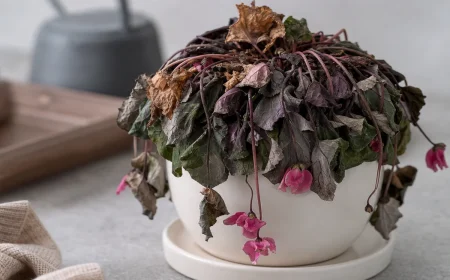 pourquoi mon cyclamen retombe s'affaisse pende que faire astuces pour le faire repartir