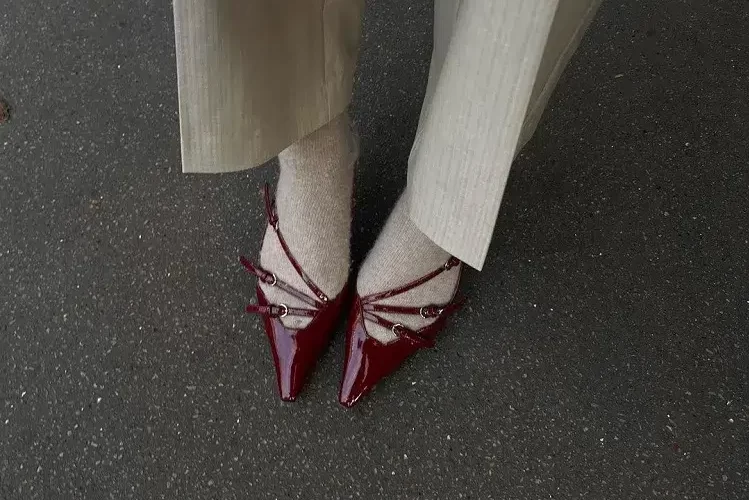 tendance escarpins kitten heels slingback femme chaussures 2024