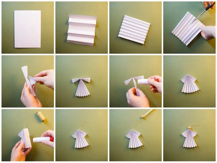 tutoriel comment faire un ange en papier facile et rapide pour noel comme décodiy enfants