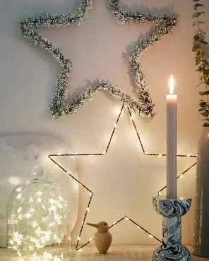 décoration faire soi même avec guirlande lumineuse étoile diy