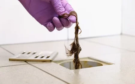 les causes les plus courantes d'une canalisation bouchée cheveux dans le drain