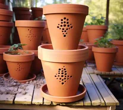 fabriquer un composteur cuisine balcon pots en terre cuite par étapes tuto