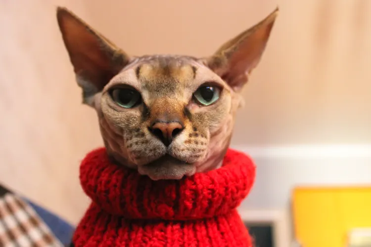 habiller le chat pour ne pas qu'il ait froid