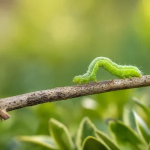 chenille verte dans le jardin phase intermédiaire œufs papillons pondus plantes