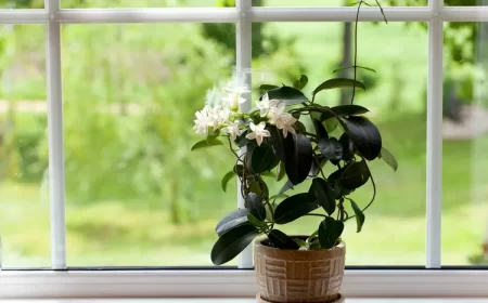 plante d'intérieur à fleurs blanches odorantes stéphanotis jasmin de madagascar
