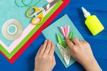 carte de voeux décoration tulipes en papier 3d tutoriel facile étapes