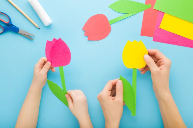 comment faire des tulipes en papier tutoriel facile maternelle enfants