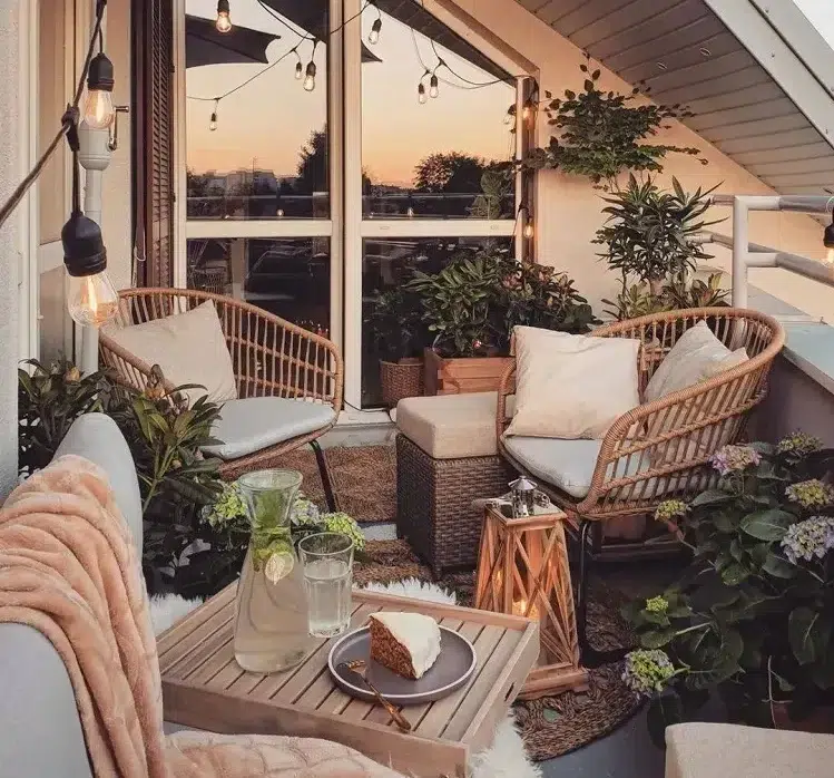 idées comment décorer le balcon au printemps été