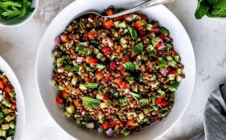 meilleures recettes salade composée de lentilles été végétarienne