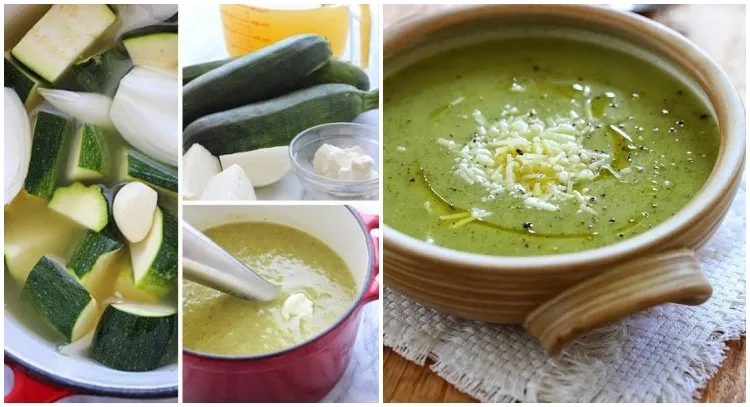 recette de courgettes diététique velouté facile rapide préparer