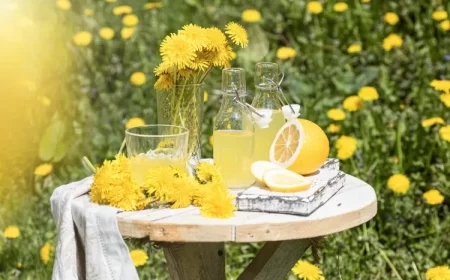 recette de limonade aux fleurs comestibles bienfaits pissenlit préparer miel tisane désherber manger salade