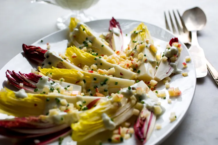 recettes de salade composée avec endives pommes fromage bleu