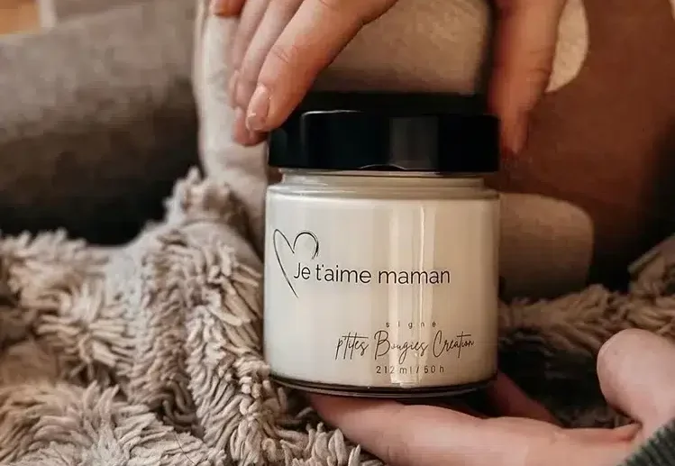 bougie naturelle pour le corps idée cadeau personnalisée femme fête des mères 2024