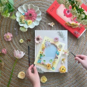 carte de voeux diy originale fête des parents 2024 fleurs maman papa