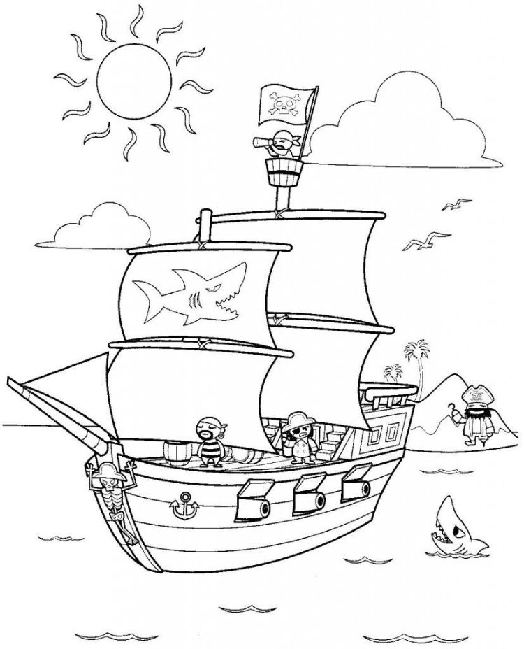 coloriage pour garçon maternelle pages gratuites thème pirates aventures