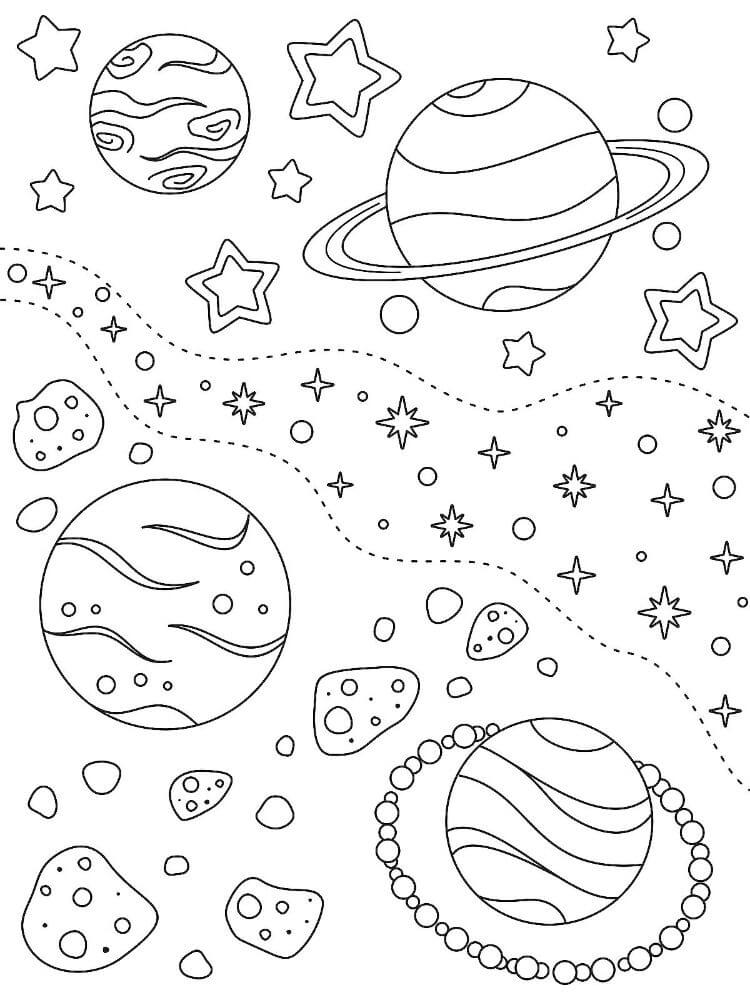 coloriage pour garçon maternelle pages gratuites thème planètes système solaire